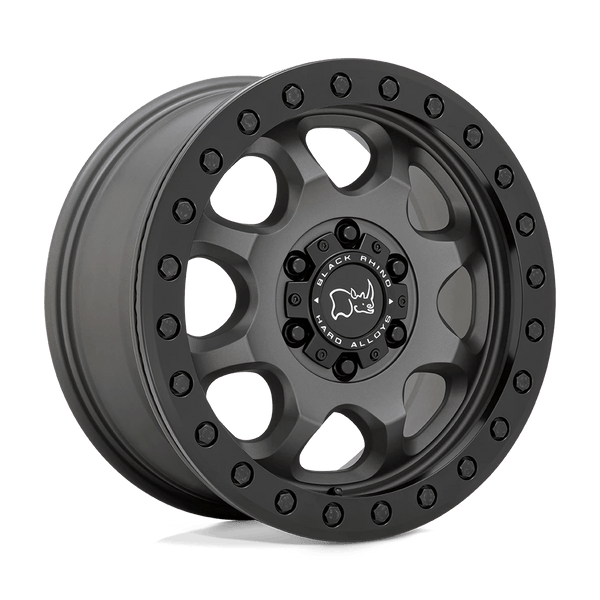 Black Rhino Venture Beadlock Cast Aluminum Wheel - Matte Gunmetal With Black Hardware 1780VTR386130G84