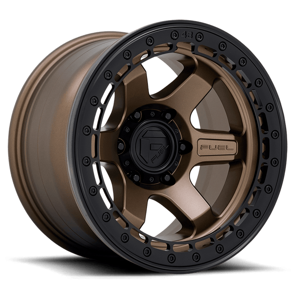 Fuel D124 Block Beadlock Cast Aluminum Wheel - Matte Bronze With Matte Black Ring