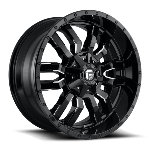 Fuel D595 Sledge Cast Aluminum Wheel - Gloss Black Milled