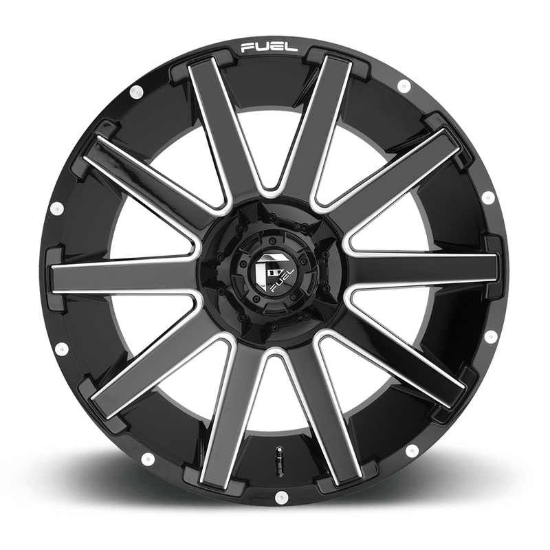 Fuel D615 Contra Cast Aluminum Wheel - Gloss Black Milled