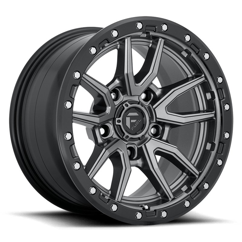 Fuel D680 Rebel Cast Aluminum Wheel - Matte Gunmetal Black Bead Ring