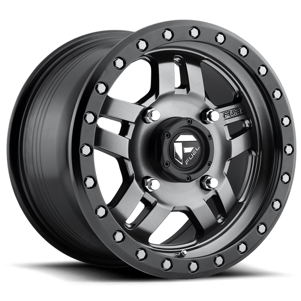 Fuel UTV D558 Anza Cast Aluminum Wheel - Matte Gunmetal Black Bead Ring