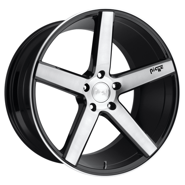 Niche M124 Milan Cast Aluminum Wheel - Gloss Black Brushed