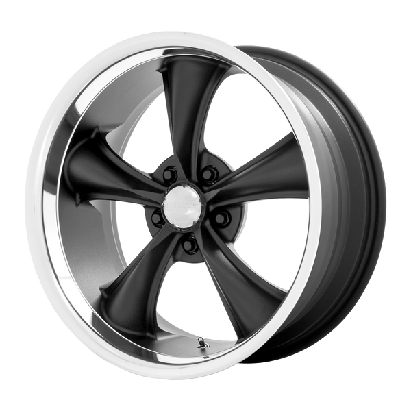 American Racing Vintage VN338 Boss TT Cast Aluminum Wheel - Textured Black With Diamond Cut Lip