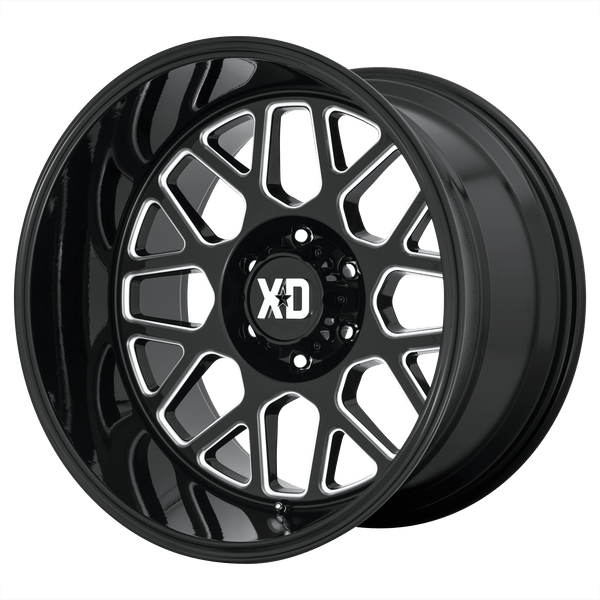 XD849 Grenade 2 Cast Aluminum Wheel - Gloss Black Milled