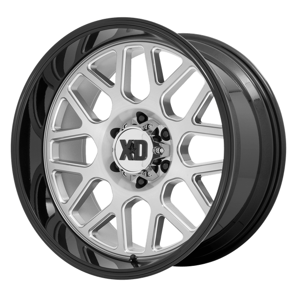 XD849 Grenade 2 Cast Aluminum Wheel - Brushed Milled With Gloss Black Lip