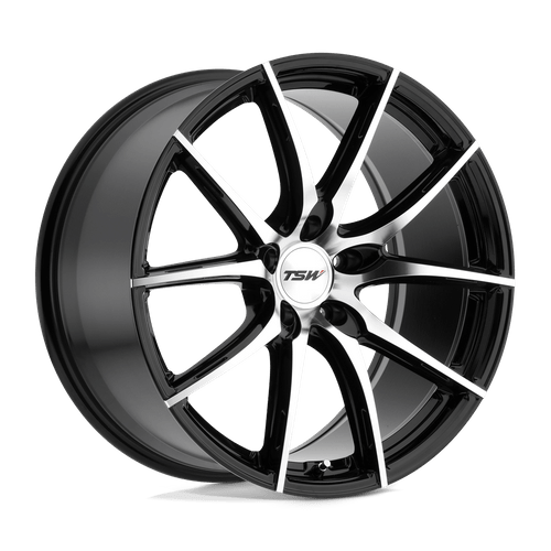 TSW Sprint Cast Aluminum Wheel - Gloss Black With Mirror Cut Face