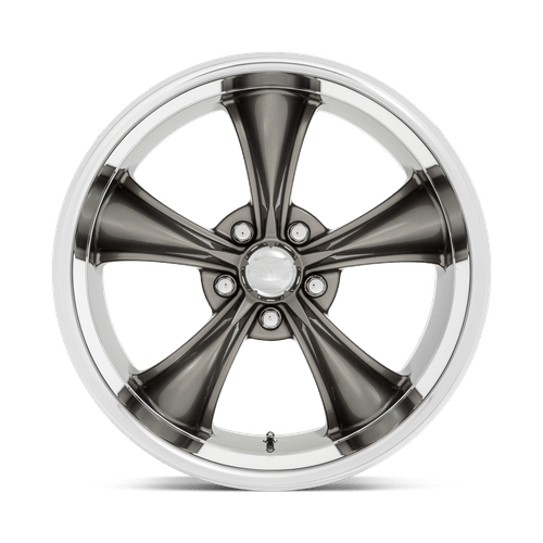 American Racing Vintage VN338 Boss TT Cast Aluminum Wheel - Graphite With Diamond Cut Lip